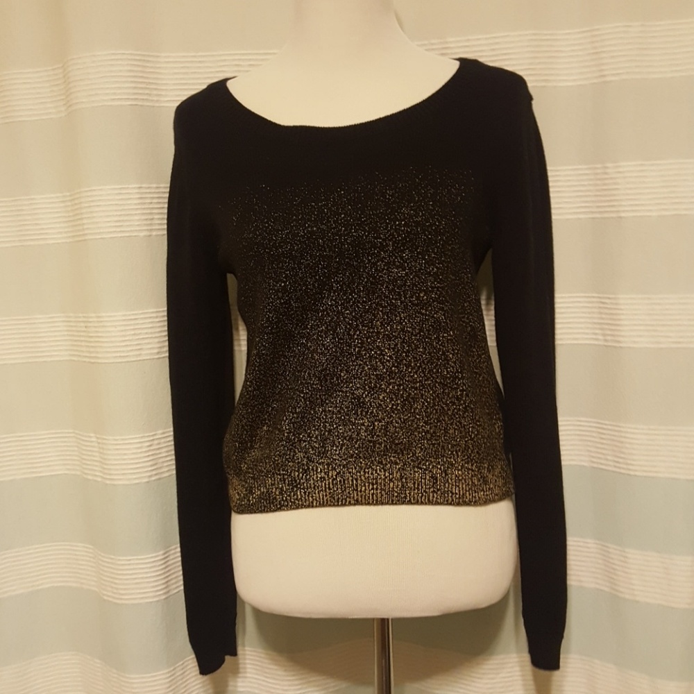 Black and gold sweater